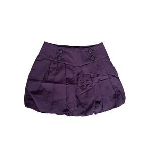 American Rag Pleated Plum Button Mini Skirt - Size 0